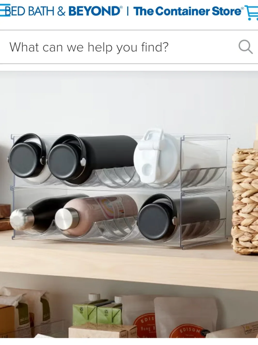 3 Piece Clear Acrylic Tumbler Organizer with Bottle Holders